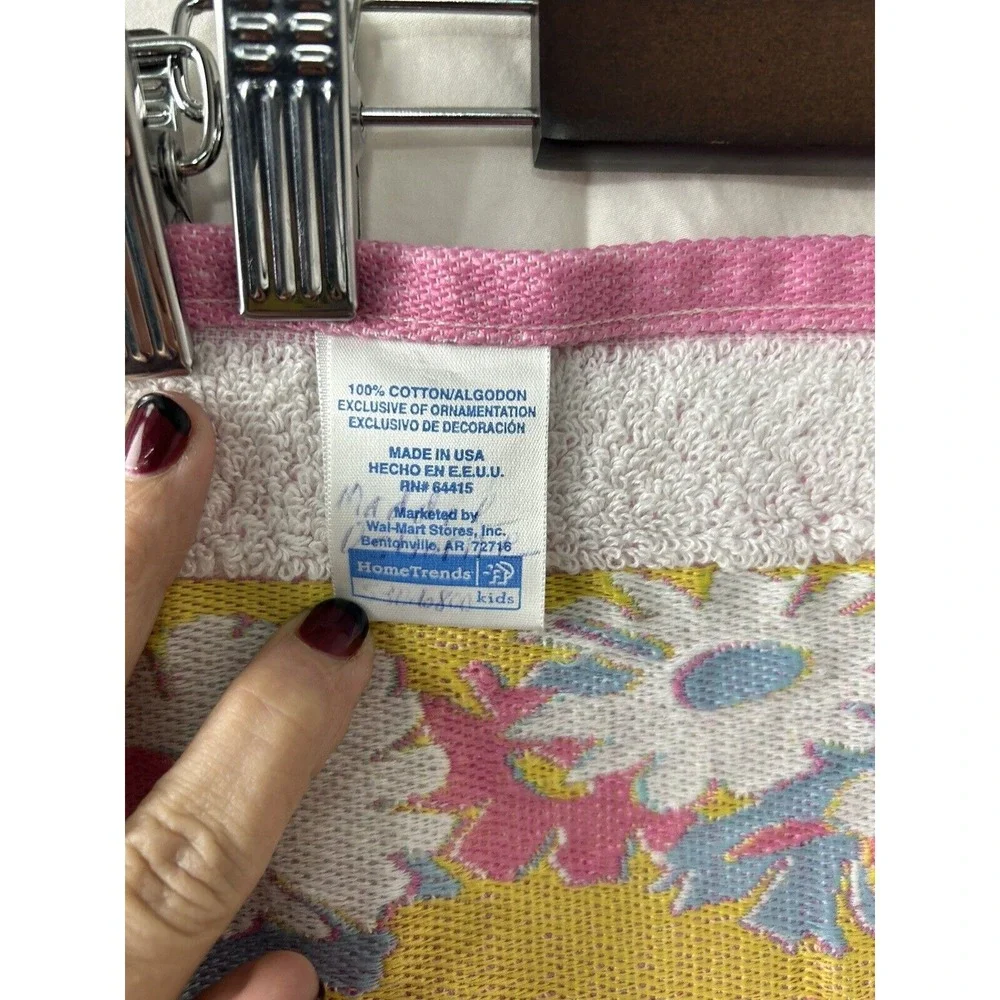 Flower Pink Polka Dots Bath‎ Towel Reversible 48